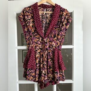 Free People vneck romper - small